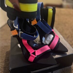 Fashion Nova Pink and Blue Heels